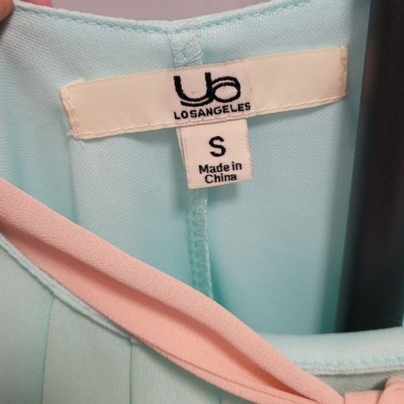 Silk Blend Colorblock Mini Slip Dress S Pastel Bow Twee Coquette Babydoll - Picture 3 of 4